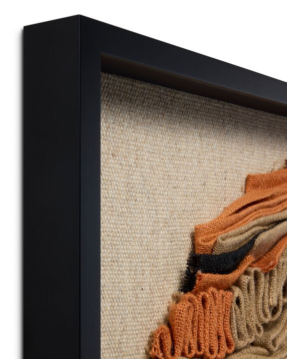 Uncoiled Orange/Beige 3'x3' Wall Art